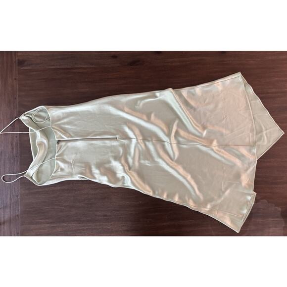 Alice + Olivia Dress Womens Medium 6 8 Green Sage Midi Harmony Asymmetrical - Picture 14 of 14